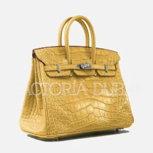 Hermes Birkin 25 Alligator matte Jaune Poussin PHW