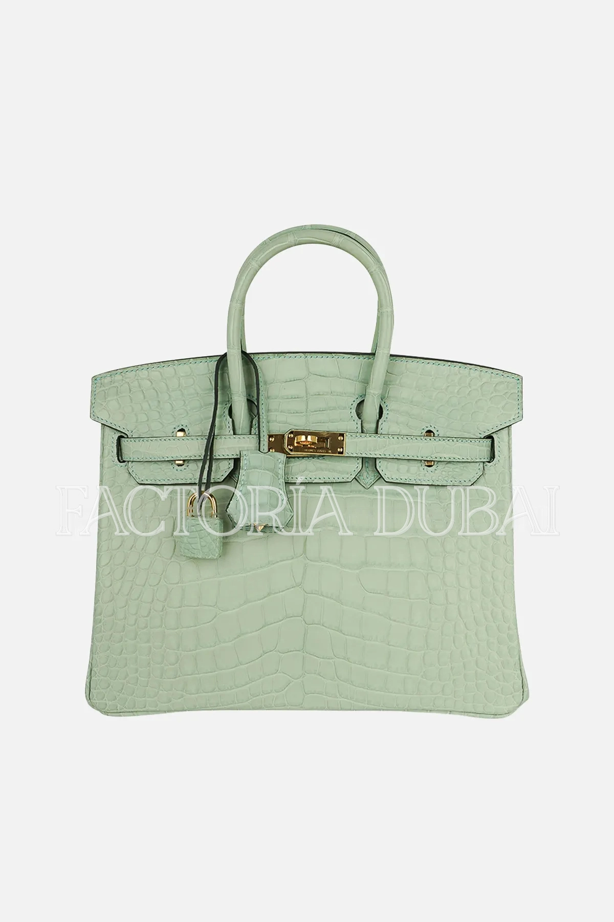 Hermes Birkin 25 Alligator matte Vert D’Eau GHW