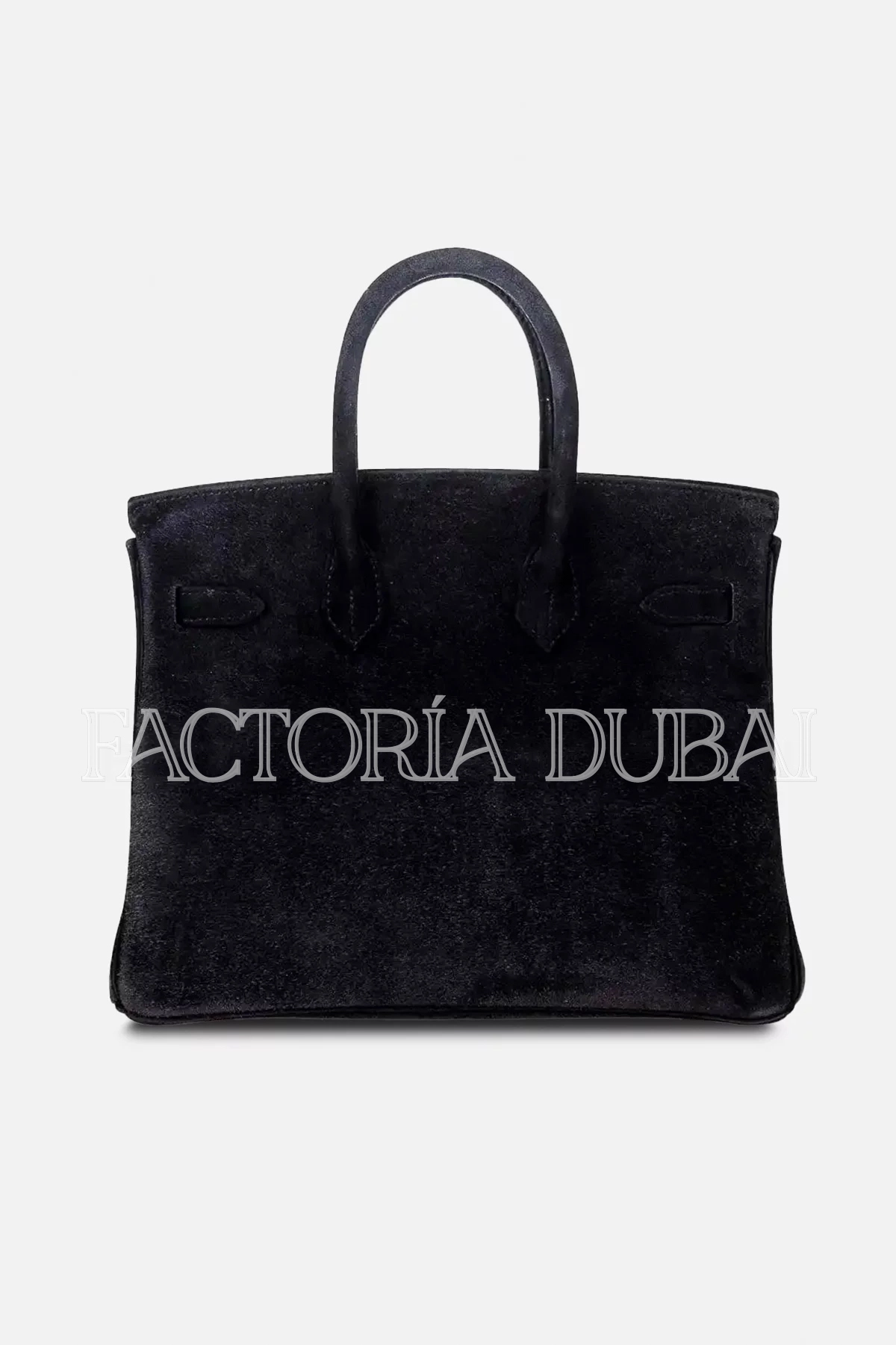 Hermes Birkin 25 Bag Black Doblis Suede PHW