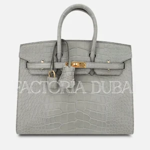 Hermes Birkin 25 Bag Colour Gris Ciment Matte Alligator GHW