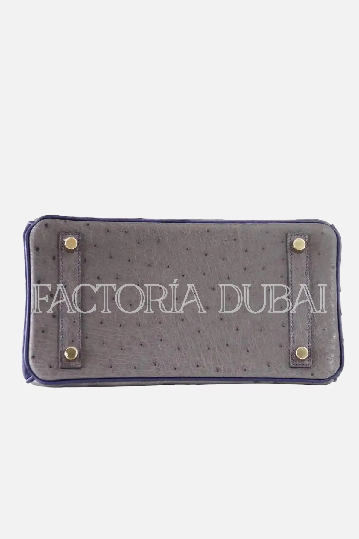 Hermes Birkin 25 Bag HSS Ostrich Gris Agate/Blue Sapphire Brushed Gold