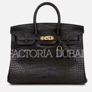 Hermès Birkin 25 Black Matte Alligator GHW