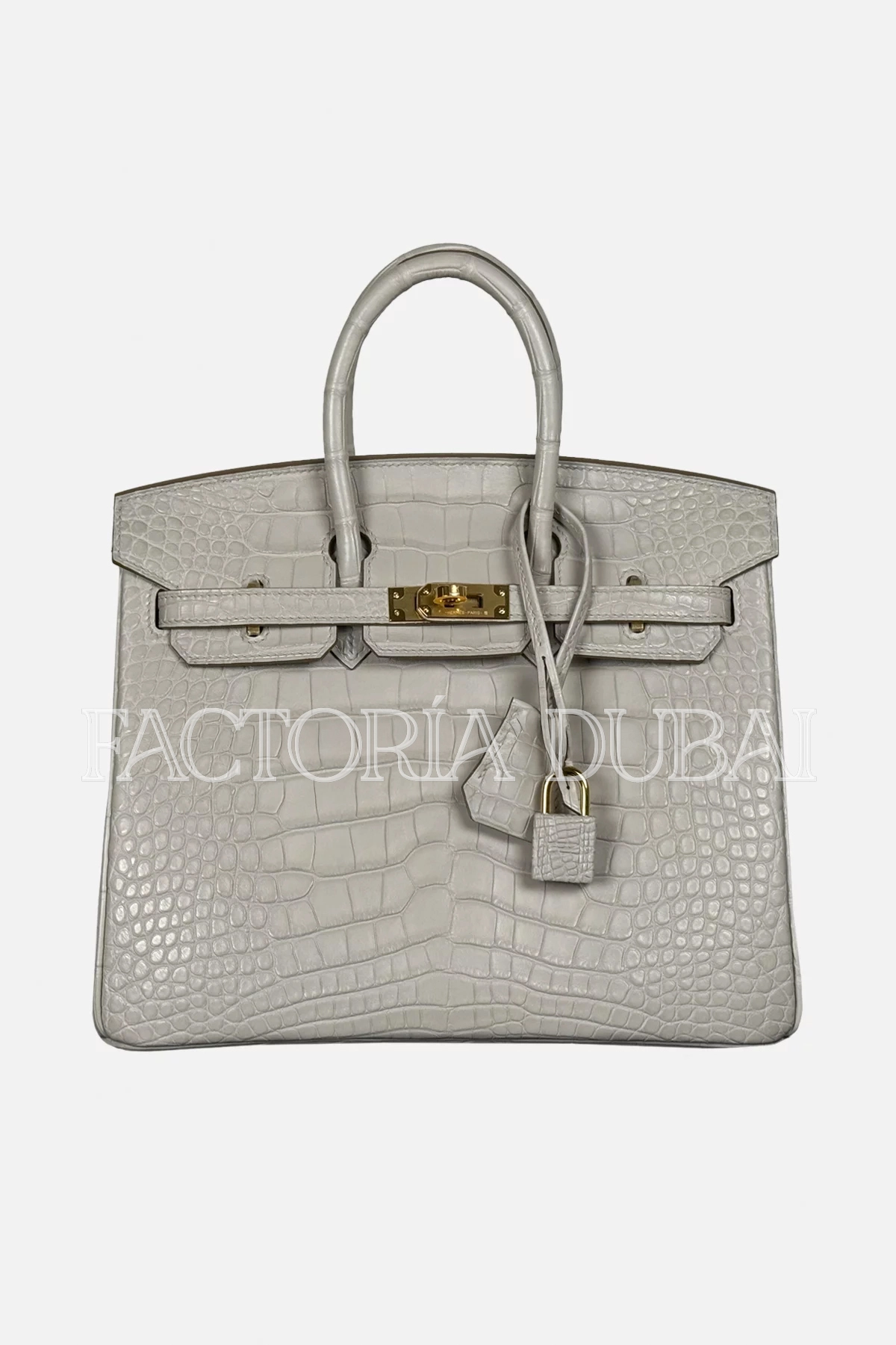 Hermes Birkin 25 Matte Beton Alligator GHW