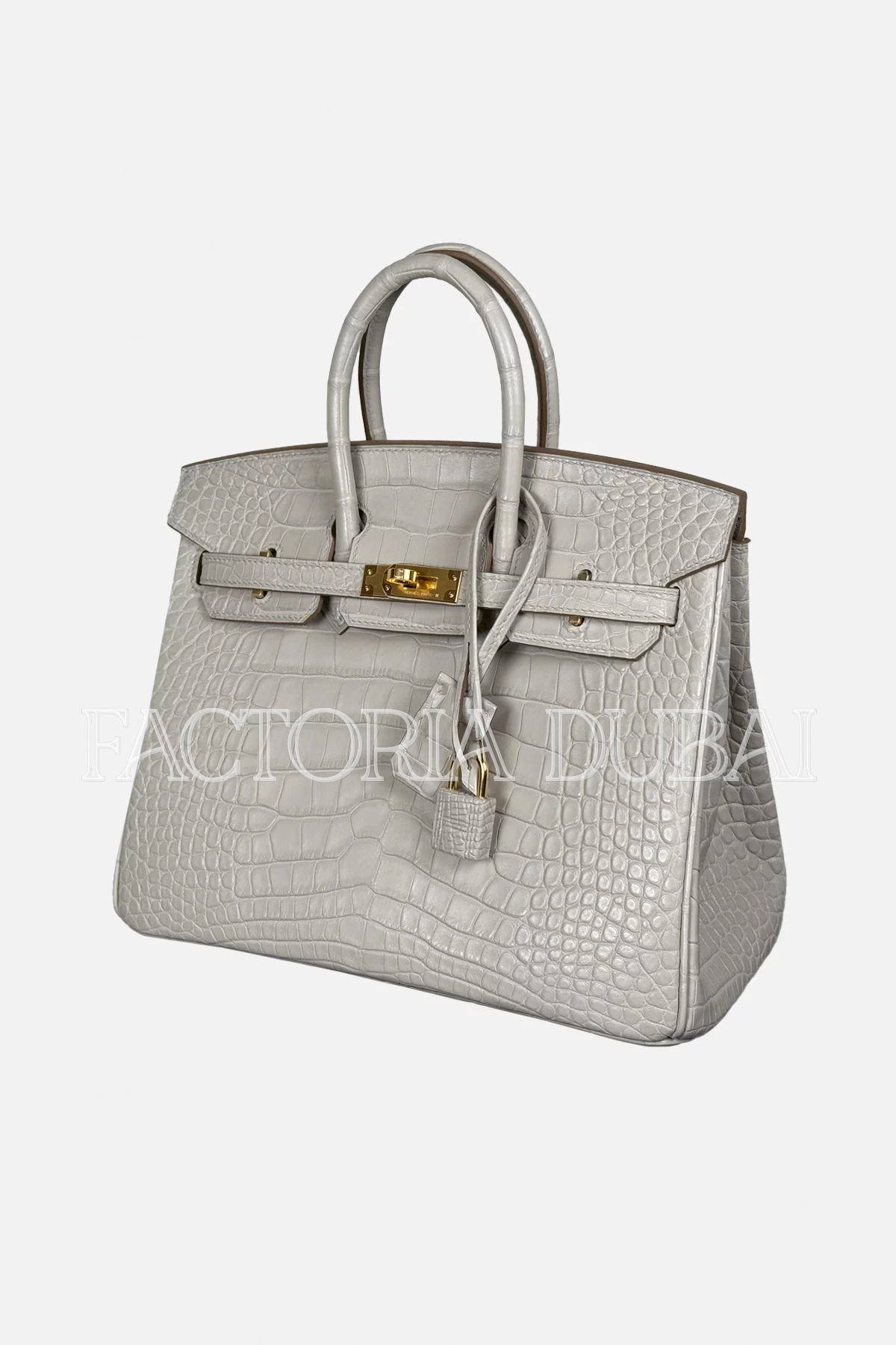 Hermes Birkin 25 Matte Beton Alligator GHW