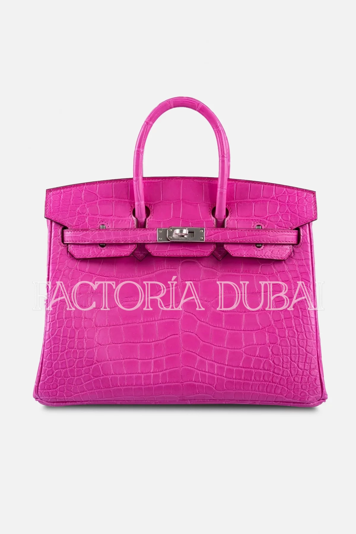 Hermès Birkin 25 Rose Shocking Matte Alligator PHW