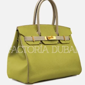 Hermes Birkin 30 Chèvre Special Order HSS Vert Anis/Gris Tourterelle GHW