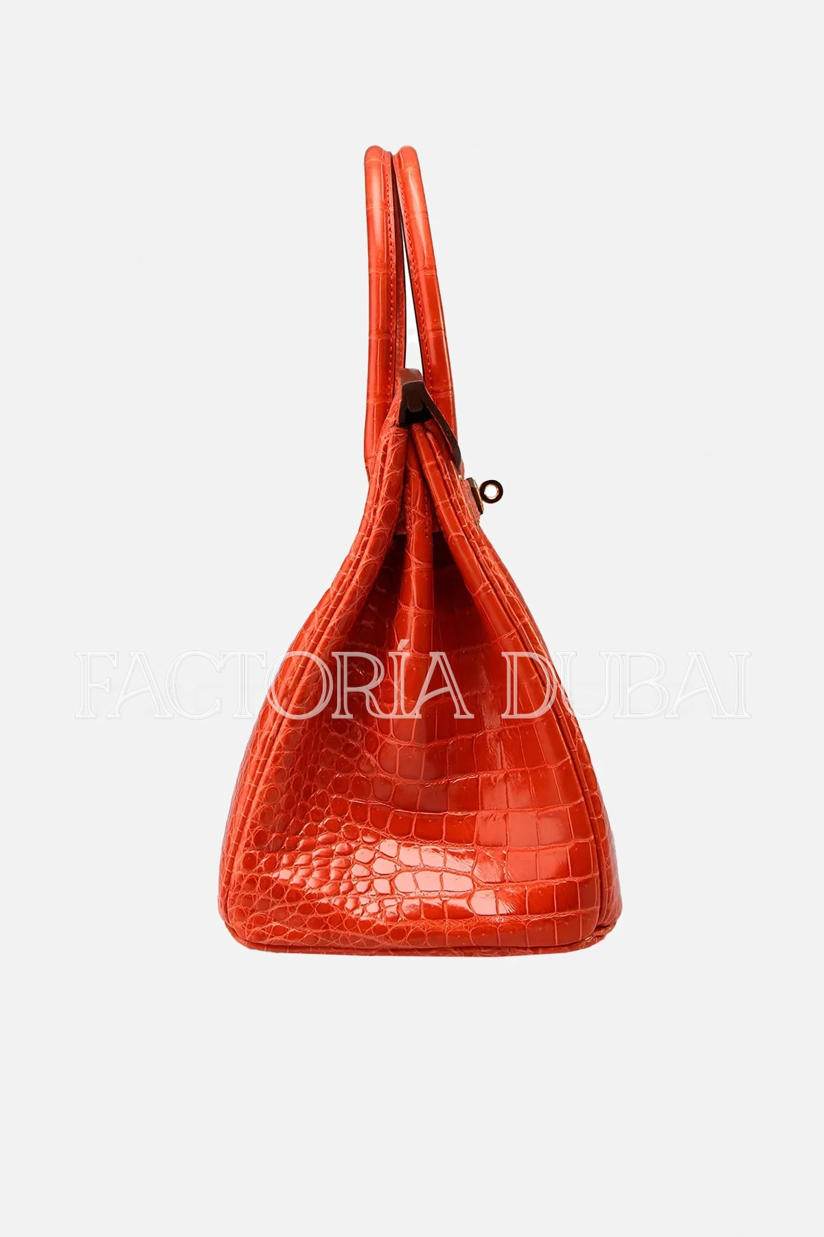 Hermes Birkin 30 Shiny Orange Poppy Porosus GHW