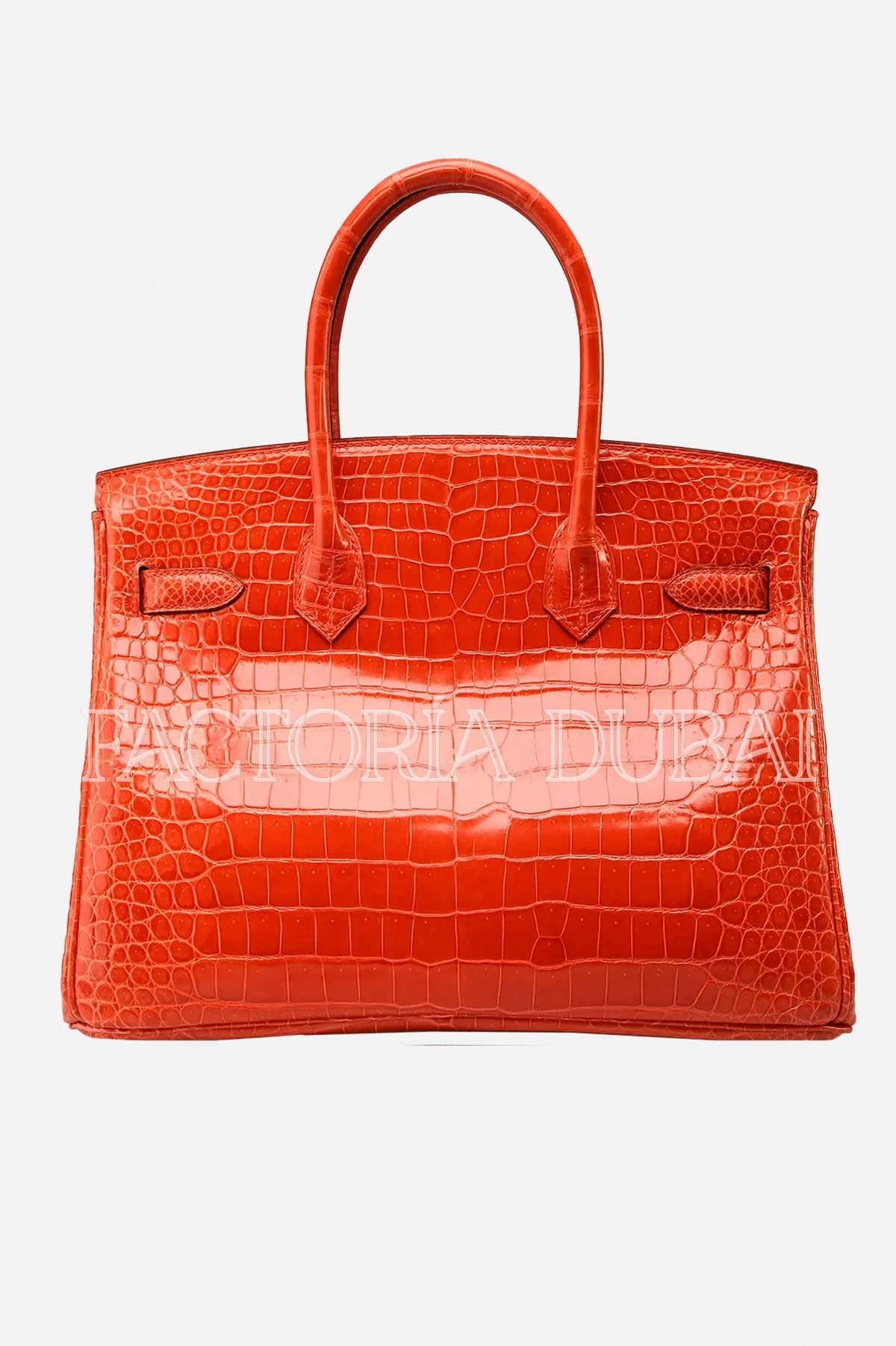 Hermes Birkin 30 Shiny Orange Poppy Porosus GHW