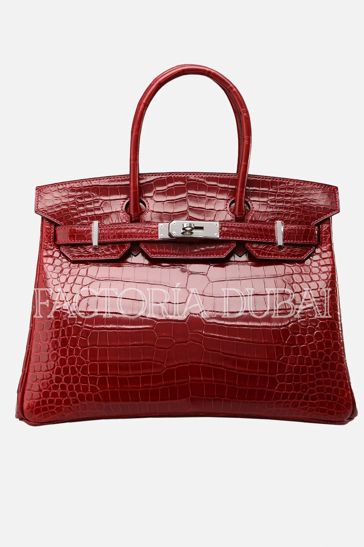 Hermes Birkin 30 Shiny Rouge Vif Porosus PHW