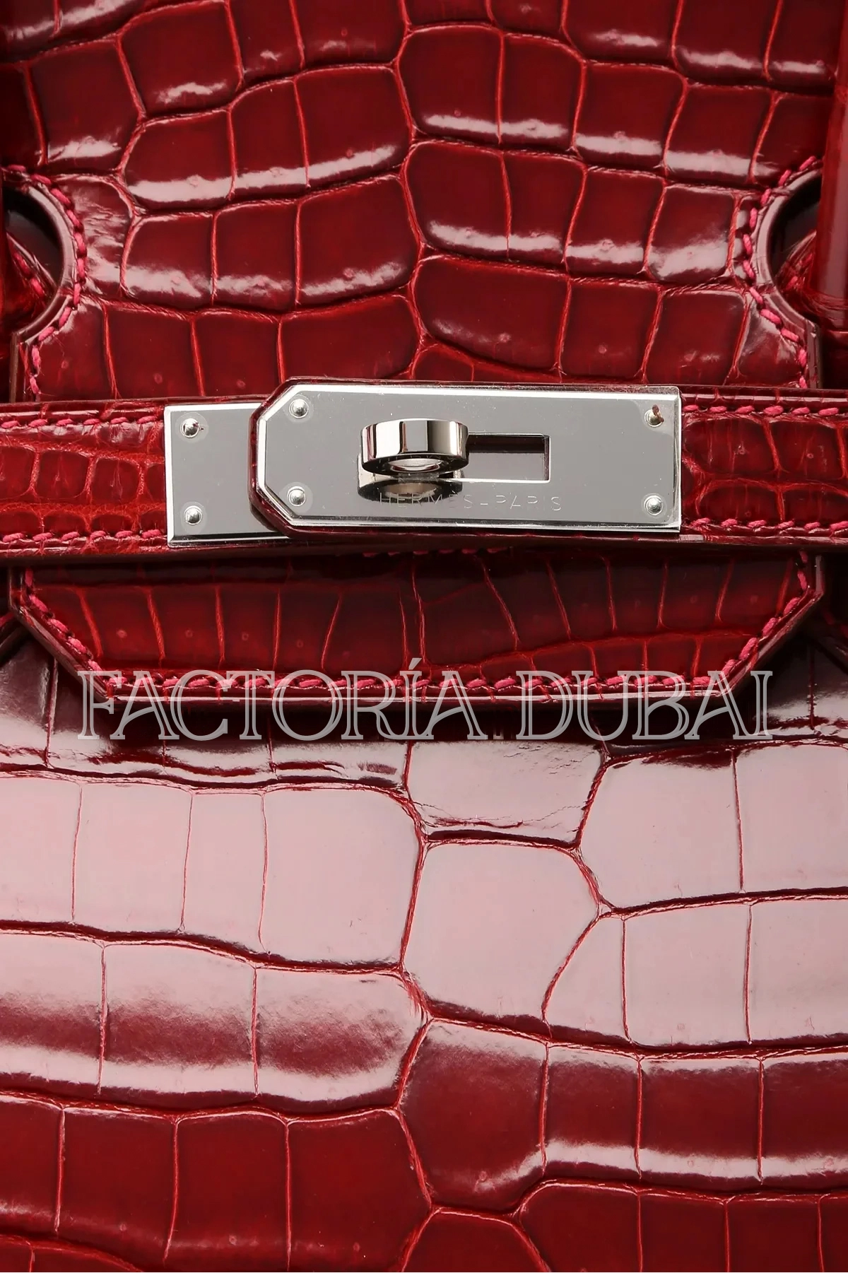 Hermes Birkin 30 Shiny Rouge Vif Porosus PHW