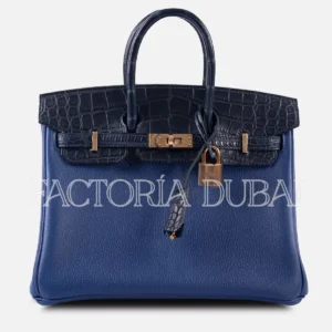 Hermes Birkin Touch 25 Bleu Saphir Togo Bleu Marine Matte Alligator RGHW