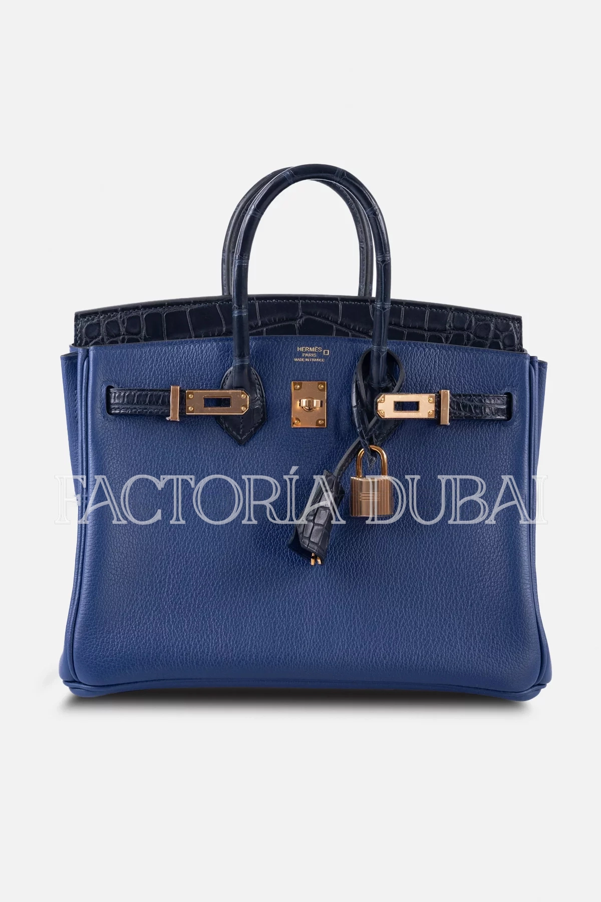 Hermes Birkin Touch 25 Bleu Saphir Togo Bleu Marine Matte Alligator RGHW
