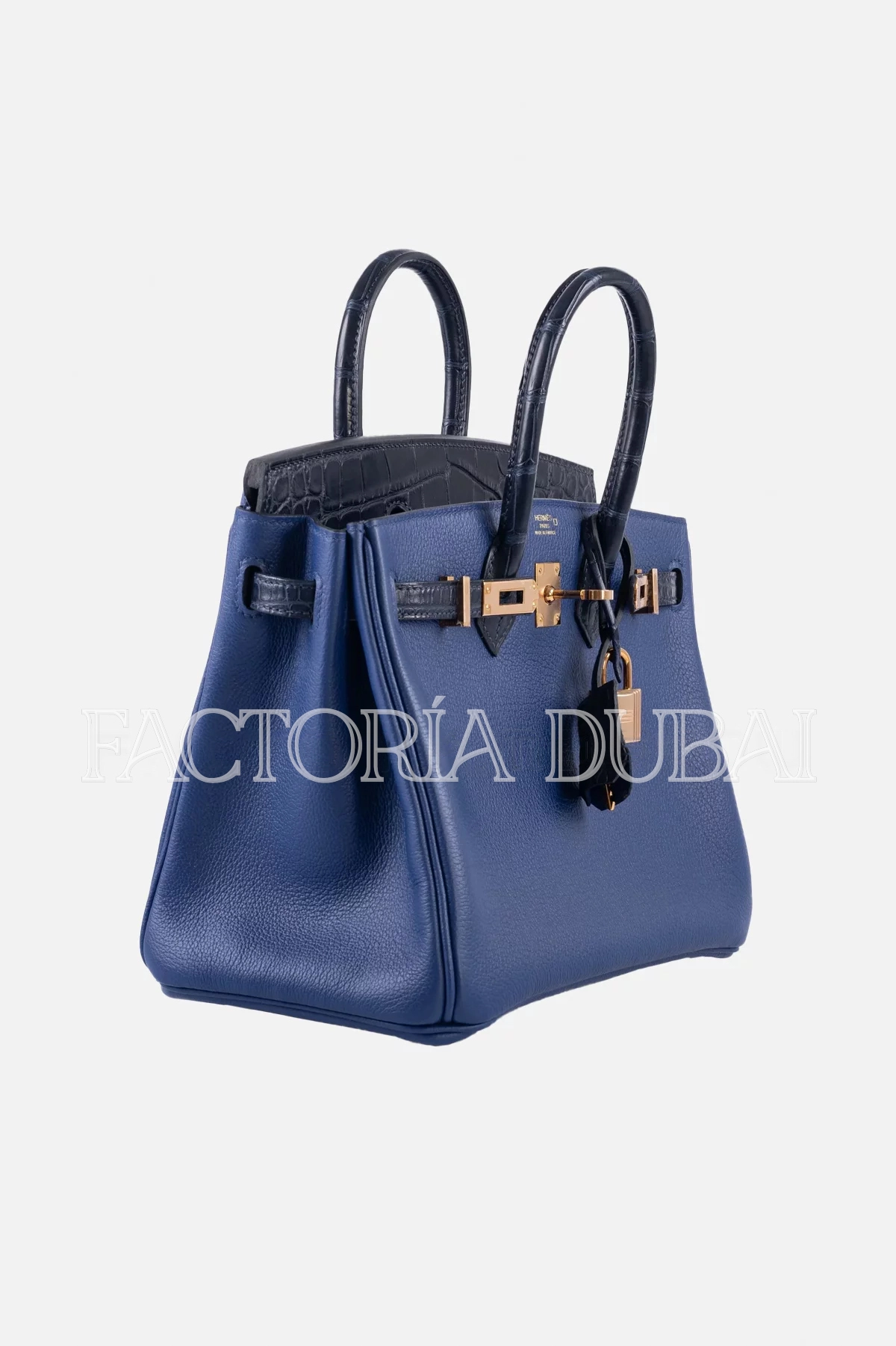 Hermes Birkin Touch 25 Bleu Saphir Togo Bleu Marine Matte Alligator RGHW