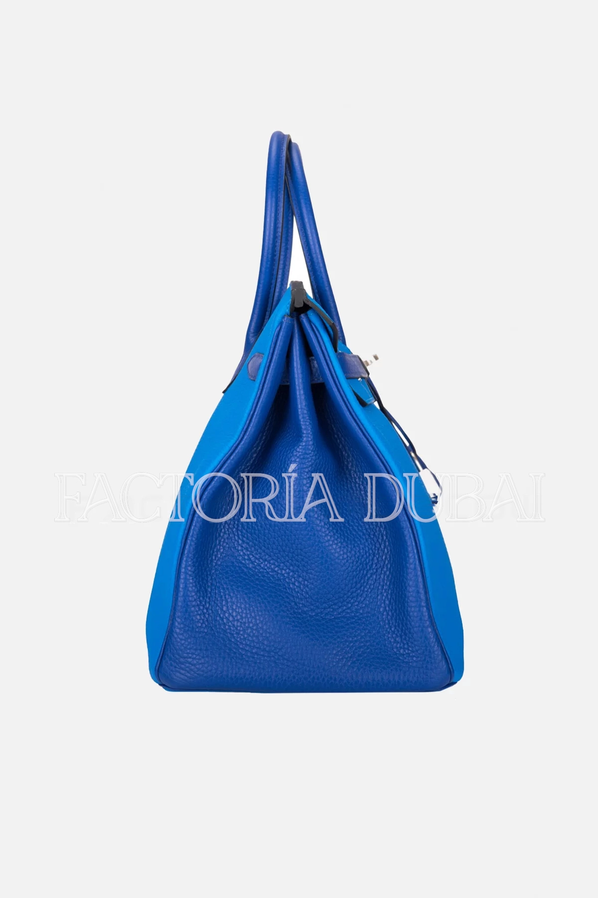 Hermès HSS Birkin 35 Clemence Bicolor Bleu Electrique And Bleu Hydra Brushed PHW
