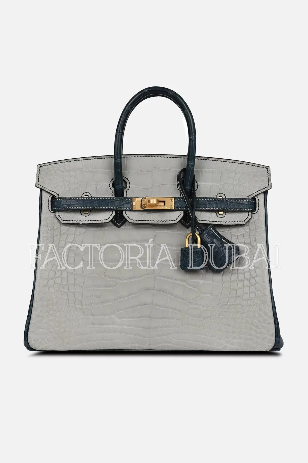 Hermès Special Order (HSS) Birkin 25 Gris Perle and Vert Rousseau Matte Alligator Brushed GHW