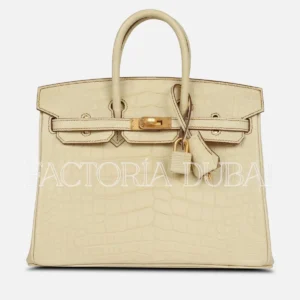 Hermès Special Order (HSS) Birkin 25 Vanille Matte Alligator Brushed GHW